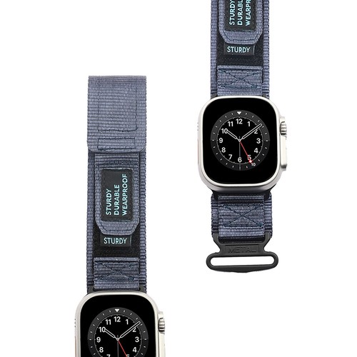 Taktyczny nylonowy pasek do Apple Watch Ultra2 49mm pasek sportowy seria 10 9 8 7 6 5 - Zdjęcie 11 z 21