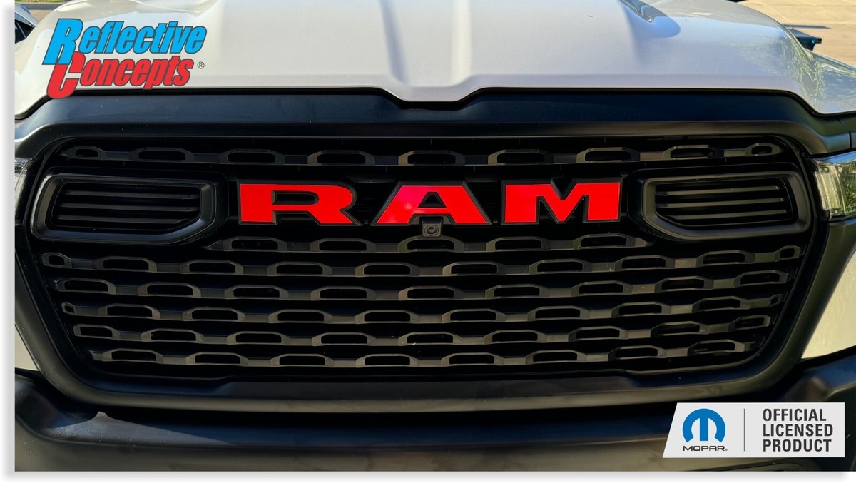 RAM 1500  R A M  Grill Emblems Overlay 2 TONE Decal 2025 2026