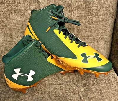 green and gold football cleats