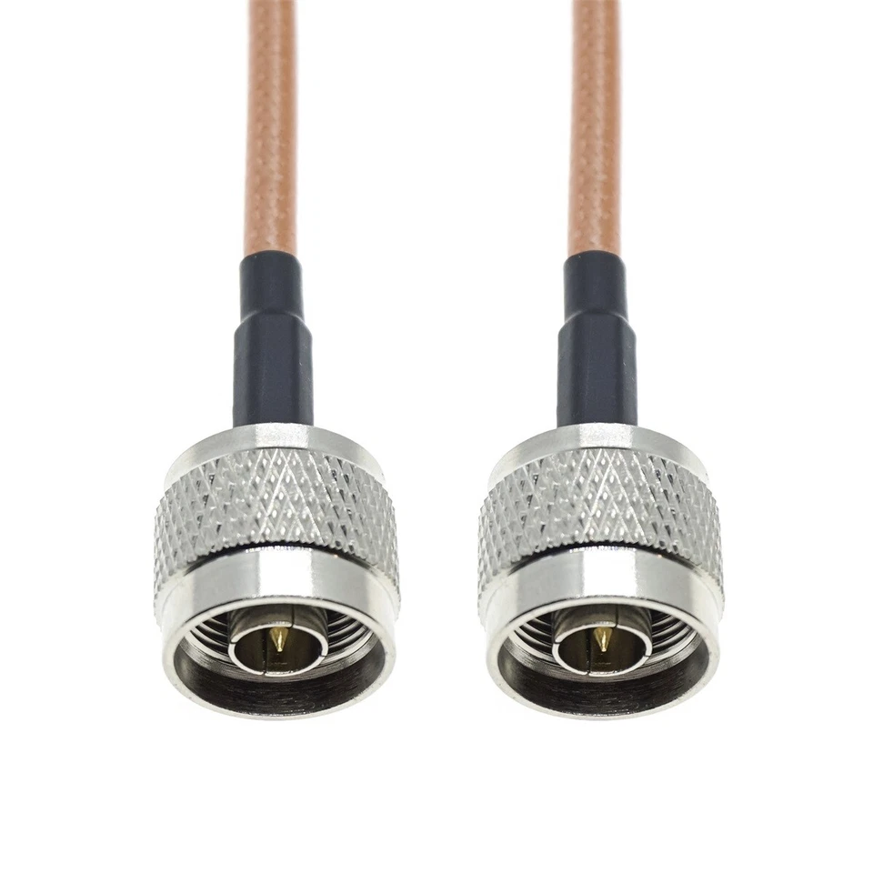 N male To N male plug connector lot Crimp RF Pigtail jumper Coax RG142 Cable - Image 3 of 3