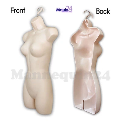 DISPLAYTOWN ONE FEMALE HANGING DRESS MANNEQUIN TORSO FORM - FLESH