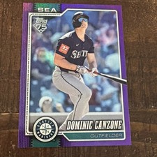 2026 Topps Series 1- Dominic Canzone 156 Purple Rainbow Foil 122/250