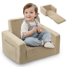 Jouha Toddle Kids Chair,2-in-1 Soft Toddler Couches That Fold Out,Toddler Ch...