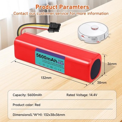 Roborock Akku für Xiaomi Roborock S50 S55 S6 S7 T6 T7 E4 E5   5600mAh / 14,4V DE