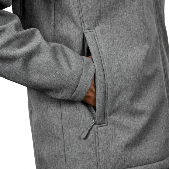 Kirkland Men's Fleece Lined Softshell Jacket - GRAY (Select Size: S-3XL) - Image 4 of 4