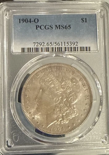 1904 O Morgan Silver Dollar, PCGS MS65