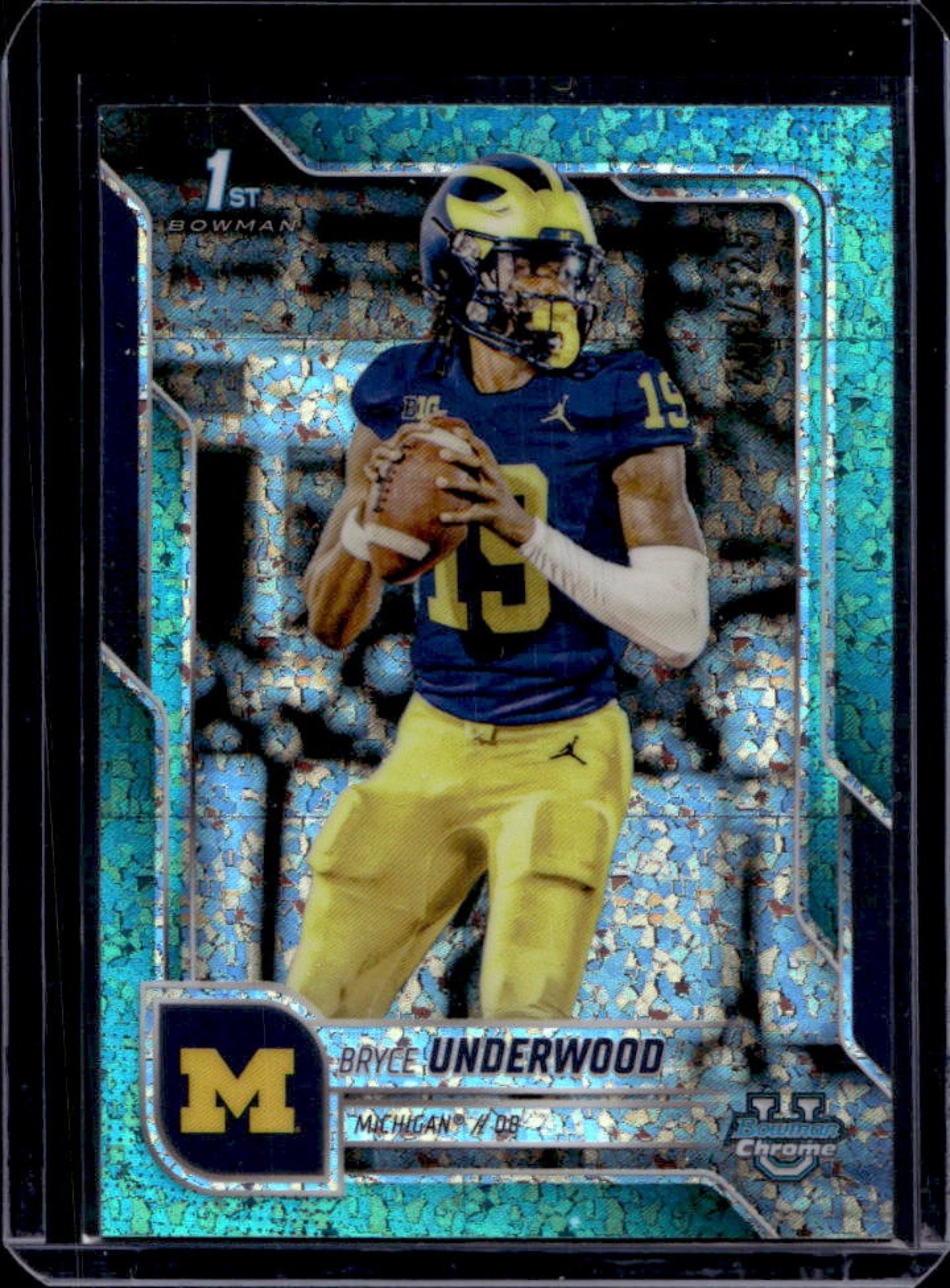2025 Bowman Chrome U Bryce Underwood Aqua Mini-Diamond Refractor 1st #/325