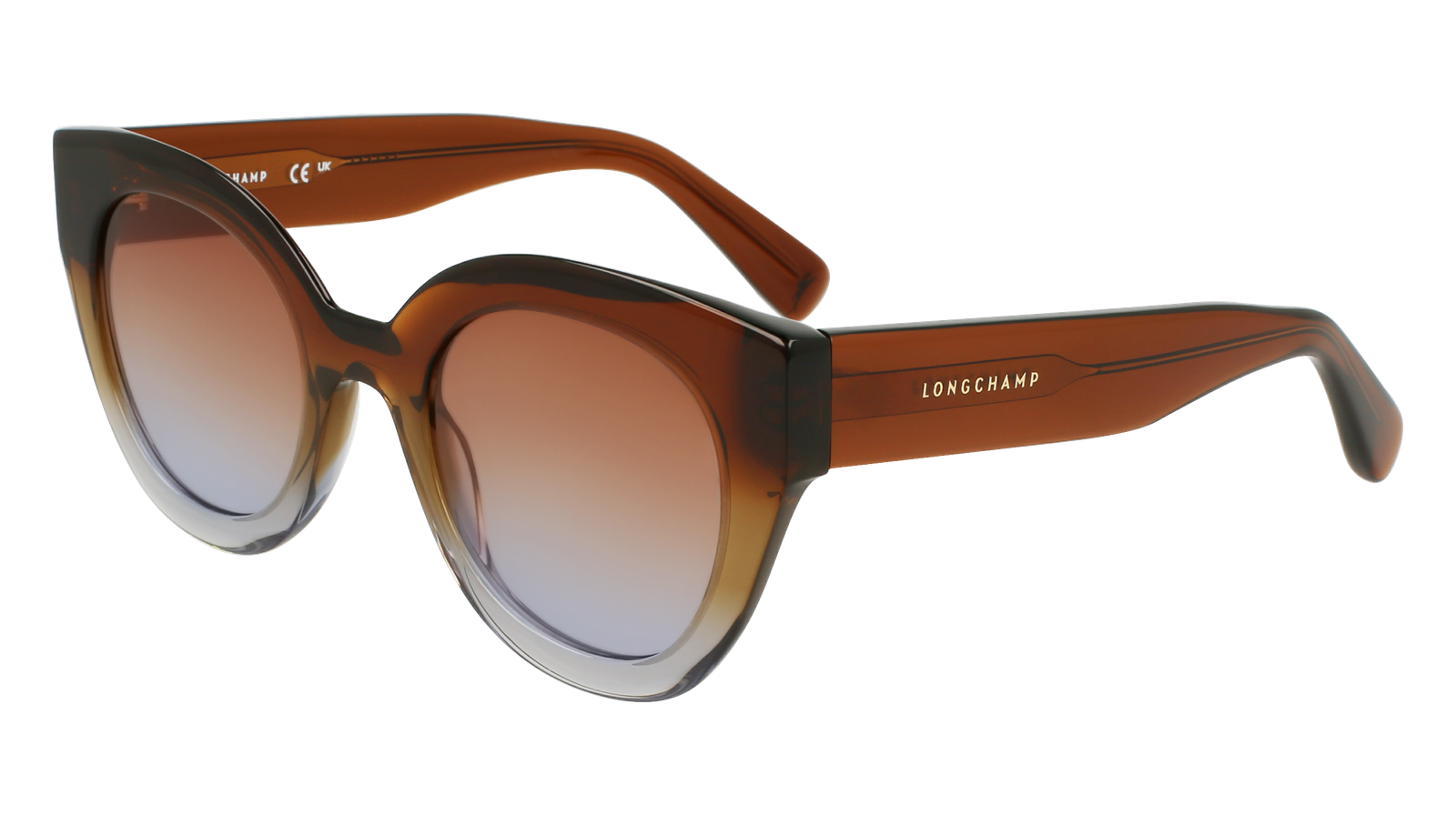 Occhiali da Sole LONGCHAMP LO750S N 208 Clear GRADIENT BROWN/AZU 49/23/140 Donna