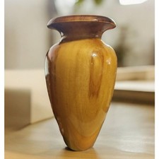 Hand Turned Wood Vase Signed Colorado Aspen Tree Handcrafted 7"