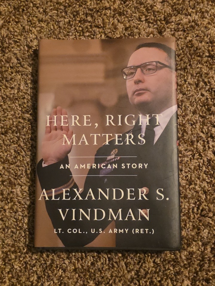 Here, Right Matters - Alexander Vindman (Signed/First Edition)