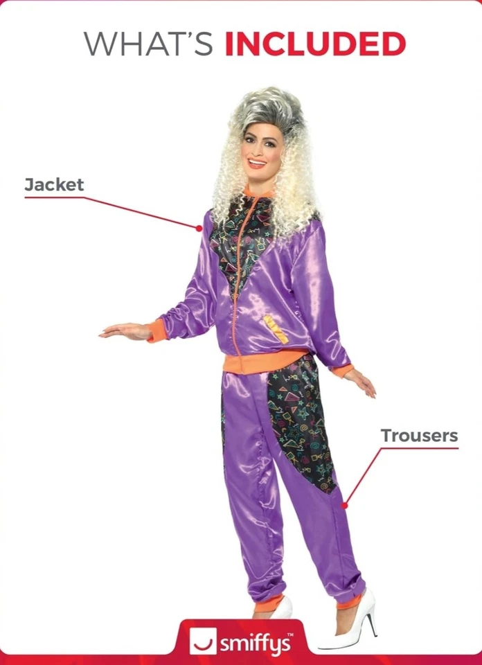 Disfraz de traje retro años 80 concha para mujer talla grande Foto 4 de 4