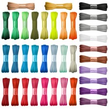 Thin Satin Ribbon 1/8 Inch Assorted Colors Small Fabric Ribbons 36 color sets