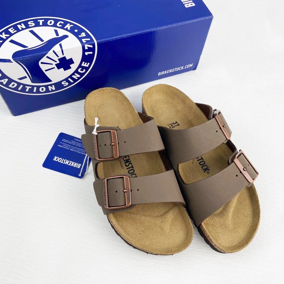 Birkenstock Arizona Mocha/Brown Sandals Comfort Leather EU37-45 Men/Women Shoes - Image 2 of 4
