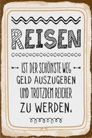 Holzschild 18X12 Cm Reisen Ist Der SchöNste Weg Deko Geschenk Schild