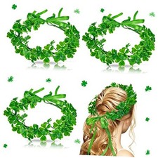 4 Pcs St Patrick's Day Headbands Irish approx. 6.69 inches/ 17 cm in diameter