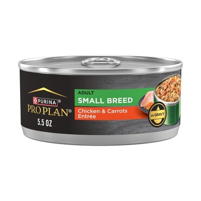 Purina Pro Plan Adult Small Breed Chicken and Carrots 5.5 Ounce (Pack of 24)