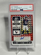 2023 Zenith Will Anderson Jr PSA 9 Auto /23 Contenders Rookie Ticket Preview RC