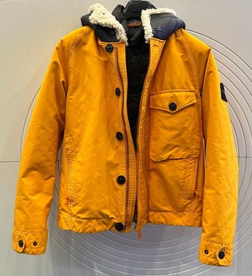 stone  David right-TC jacket L 美品 Stone Island Sheepskin Sherpa Down Lined David-TC Jacket In Gold