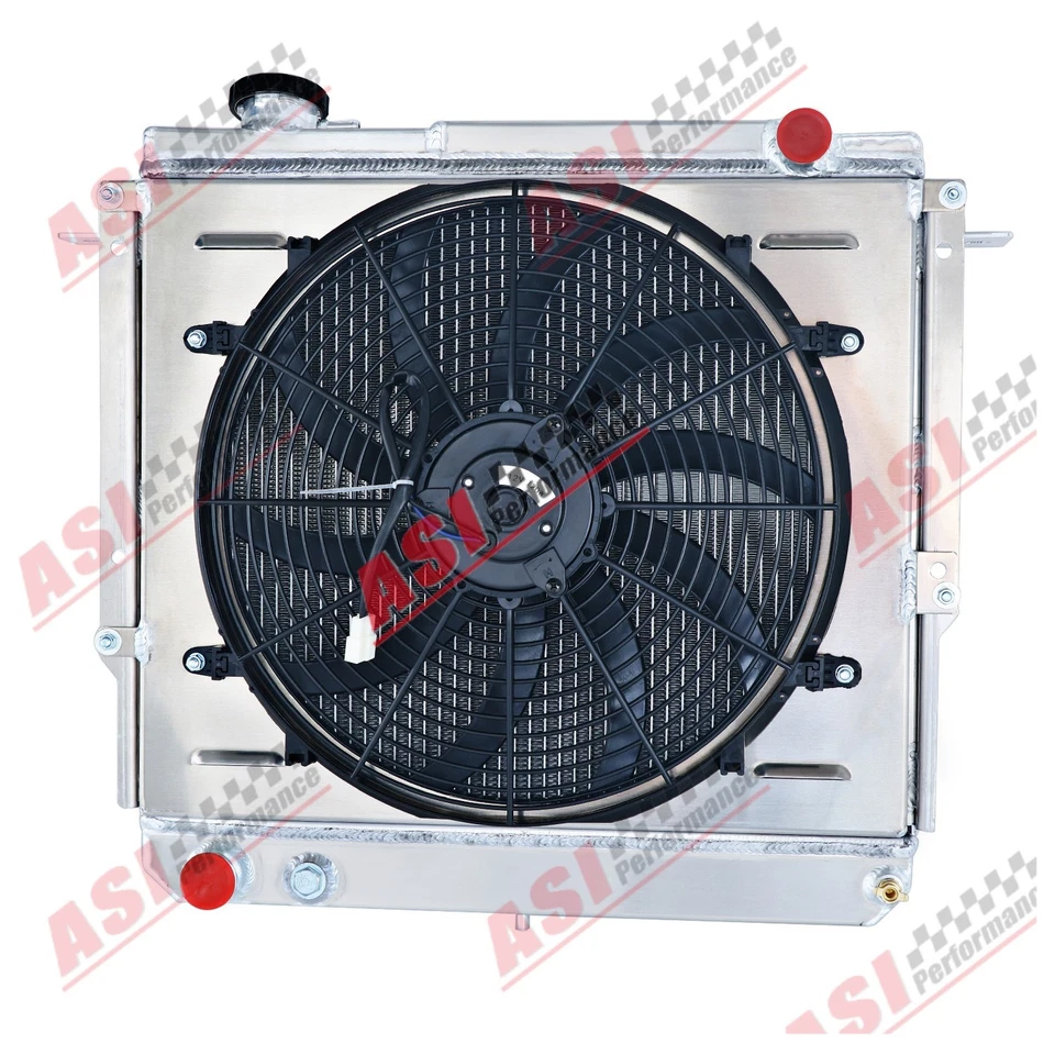 4ROW Aluminum Radiator Fit 1986-92 1991 Jeep Grand Cherokee Commander 2.5L 2.8L Foto 2 de 4