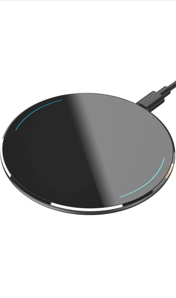 TOZO 15W Fast Wireless Charger Pad for iPhone 16–12, Galaxy S24–S22, Black - Image 2 of 4