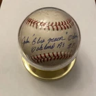 Autographed Baseball – “Blue Moon” Odom Oakland A’s #13 – Ball w/ Display Case