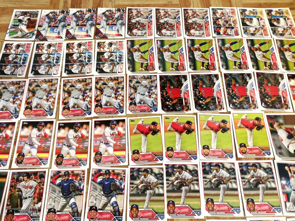 2010-2023 Atlanta Braves 180 Topps Card Lot Freddie Freeman Ozzie Albies MLB - Image 3 of 4