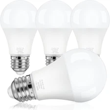4-Pack A19 LED Light Bulbs, 100W Equivalent LED Bulb, 5000K 1100Lumen Light Bulb