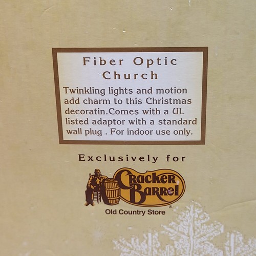 Fiber Optic Church Gorgeous White & Gold Cracker Barrel Treetops Glisten (Read) - Picture 19 of 22