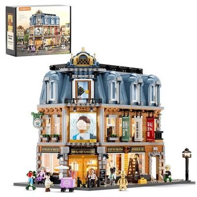 Lumibricks Brick Art Gallery Lighting Building Bricks Set  Town Life City Mod...