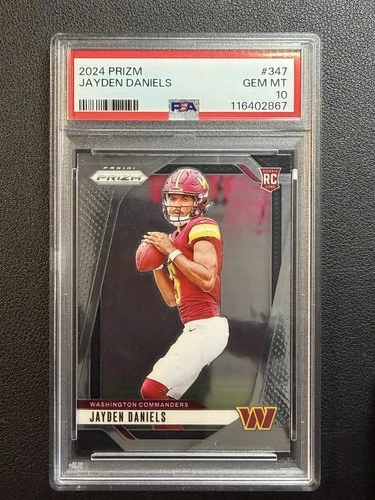 Jayden Daniels 2024 Panini Prizm ROOKIE #347 Commanders RC PSA 10 GEM MINT 💎