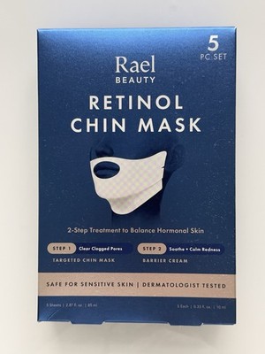 Rael Beauty Retinol Chin Mask Sensitive Skin 5 Sheets 2.87 fl oz