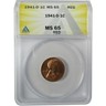 1941 D Lincoln Wheat Cent MS 65 RD ANACS Penny Uncirculated SKU:I27931 Denver Lincoln Wheat