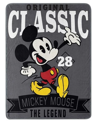 NORTHWEST Disney Mickey Mouse Super Plush Throw The Legend 46" x 60" Blanket