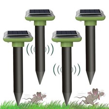 Solar Maulwurfabwehr, 4er Pack Ultraschall Power Tiere orange