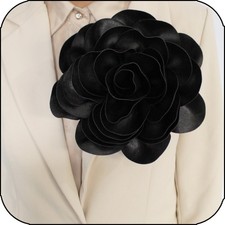 8in Large Fabric Rose Floral Brooch Pin for Women and Men - Oversized Flower Cor