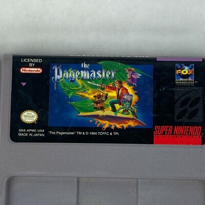 The Pagemaster Super Nintendo Entertainment System Video Game