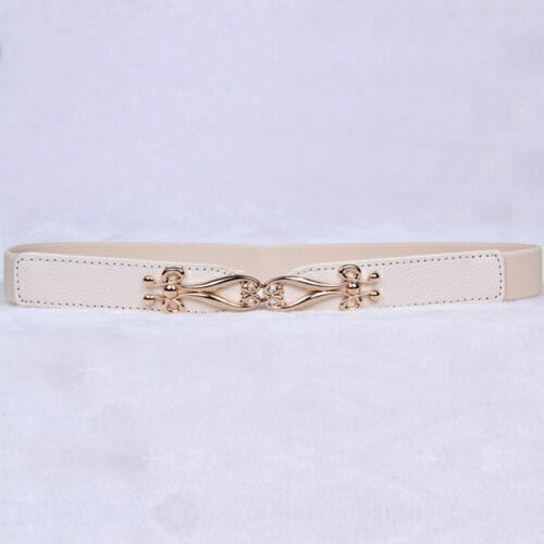 WOMEN Elastic Waist Cinch Clasp Buckle Wide Belt Casual Stretch Dress Waistband⊹ - Picture 10 of 27