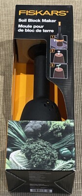 FISKARS Soil Block Maker Seedling Starter Potting Mold Garden Eco-Friendly NEW