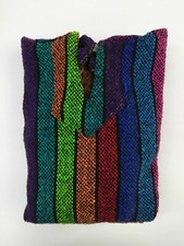 NEW Mexican Poncho Baja Hoodie Surfer Skater Drug Rug Pullover UNISEX RAINBOW