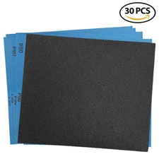 9"x11" SANDING SHEETS Wet/Dry Silicon Carbide Sandpaper Grits 80-3000 Grit 30PCS