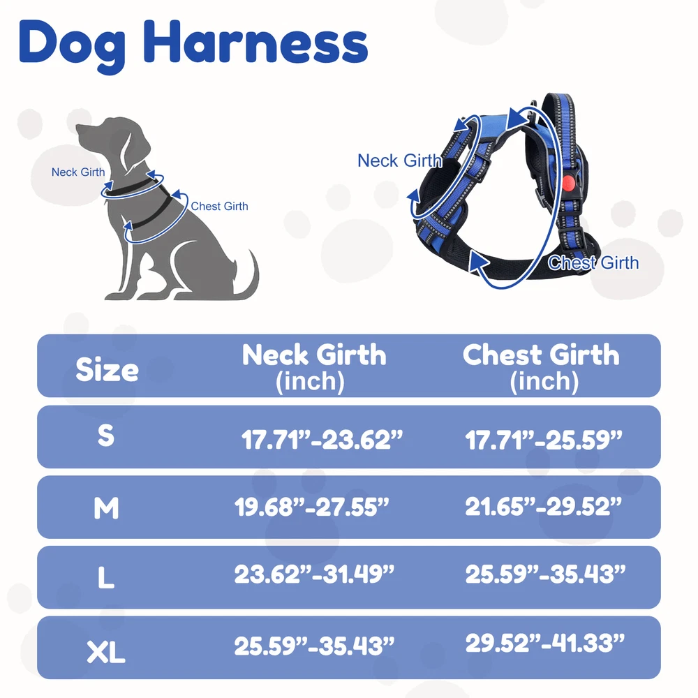 Dog Harness Breathable Mesh No Pull Pet Harness Soft Comfortable Dog Harness♕
