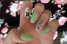 Handmade press on nails/Gel nails/Fake Nails/Star Wars/Mandalorian/Baby Yoda/