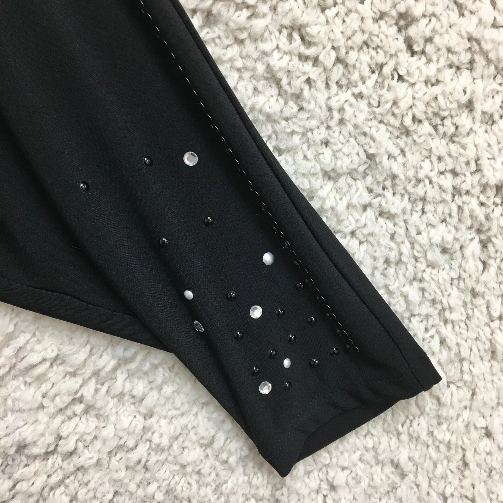 UNDERCOVER Abito Victorias Secret extra small donna nero mini scollo a V impreziosito elasticizzato