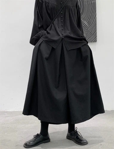 Damen Street Style lockere Hose weites Bein japanische Freizeithose Rock Hose - Bild 8 von 13