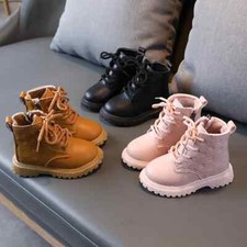 Girl Shoe High Top Kid Shoe Fashion Child Boot Boy Leather Shoe Ankle Boot Warm