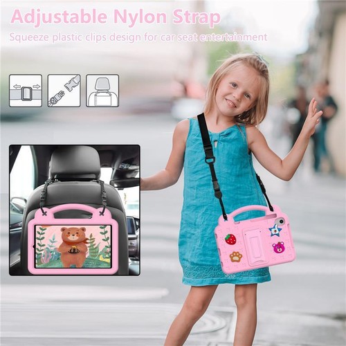 Kids Case For TCL Tab 8 WiFi 9132X 8 inch Strap Shockproof Stand Handle Cover - Afbeelding 10 van 21