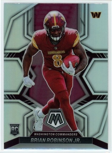 BRIAN ROBINSON JR 2022 Panini Mosaic Silver RC Prizm Variation #322 Commanders