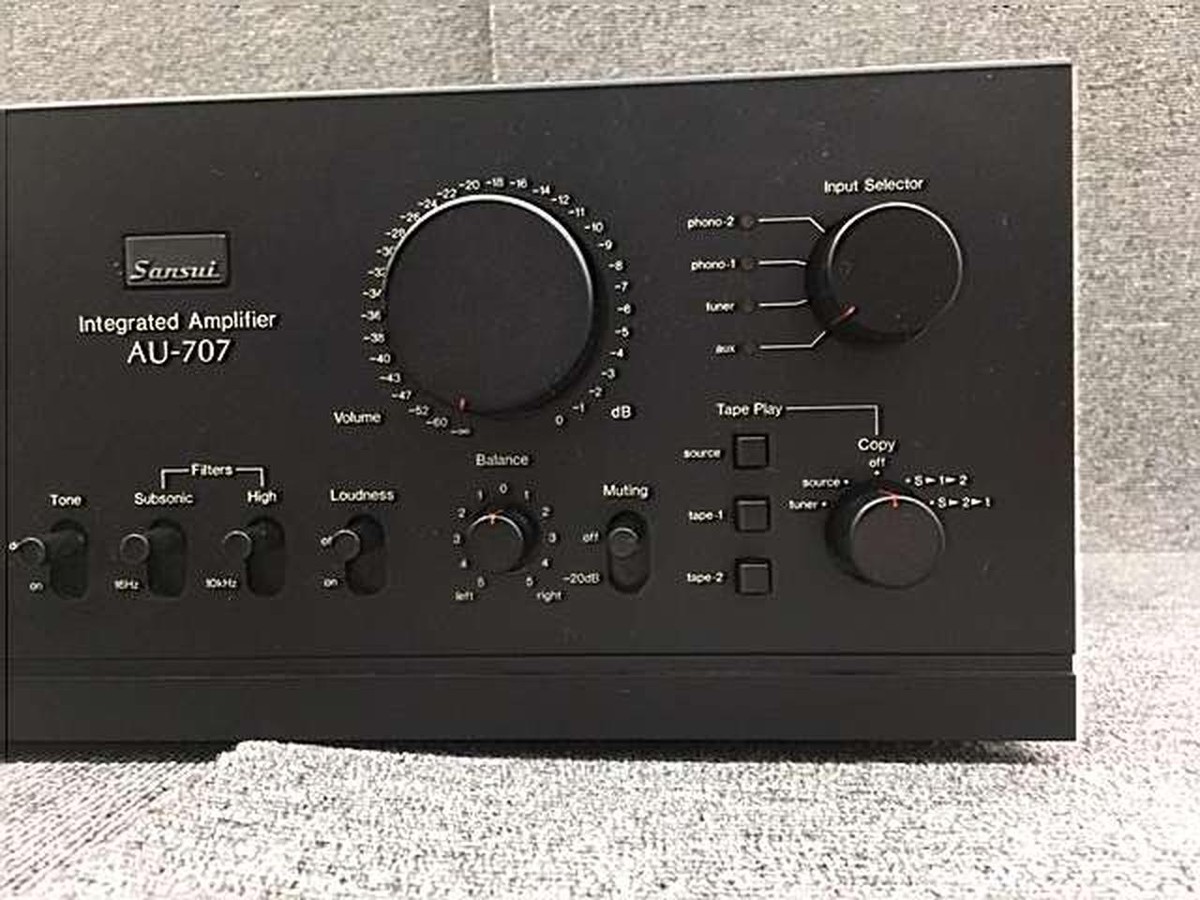 サンスイステレオアンプAU-707 SANSUI AU-707 - 蓄音機でジャズを聴く！