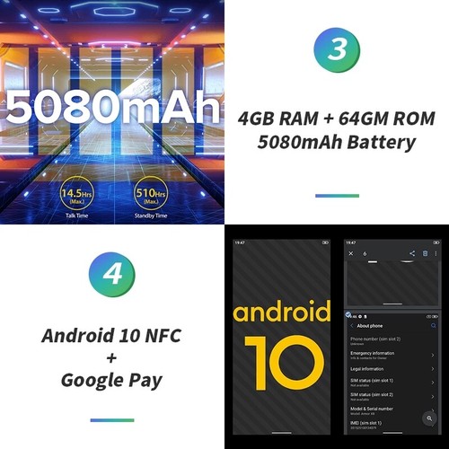 5.7 inch Ulefone Armor X8 IP68 Rugged Phone 4GB+64GB MT6762V 5080mAh Android 10 - Picture 12 of 14