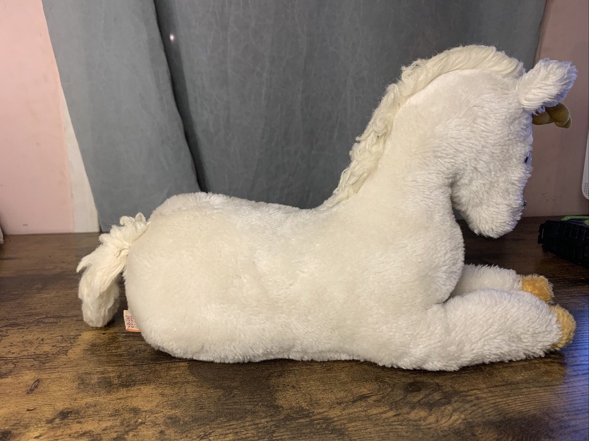 Rare Vintage White 1973 Dakin Unicorn Horse 8
